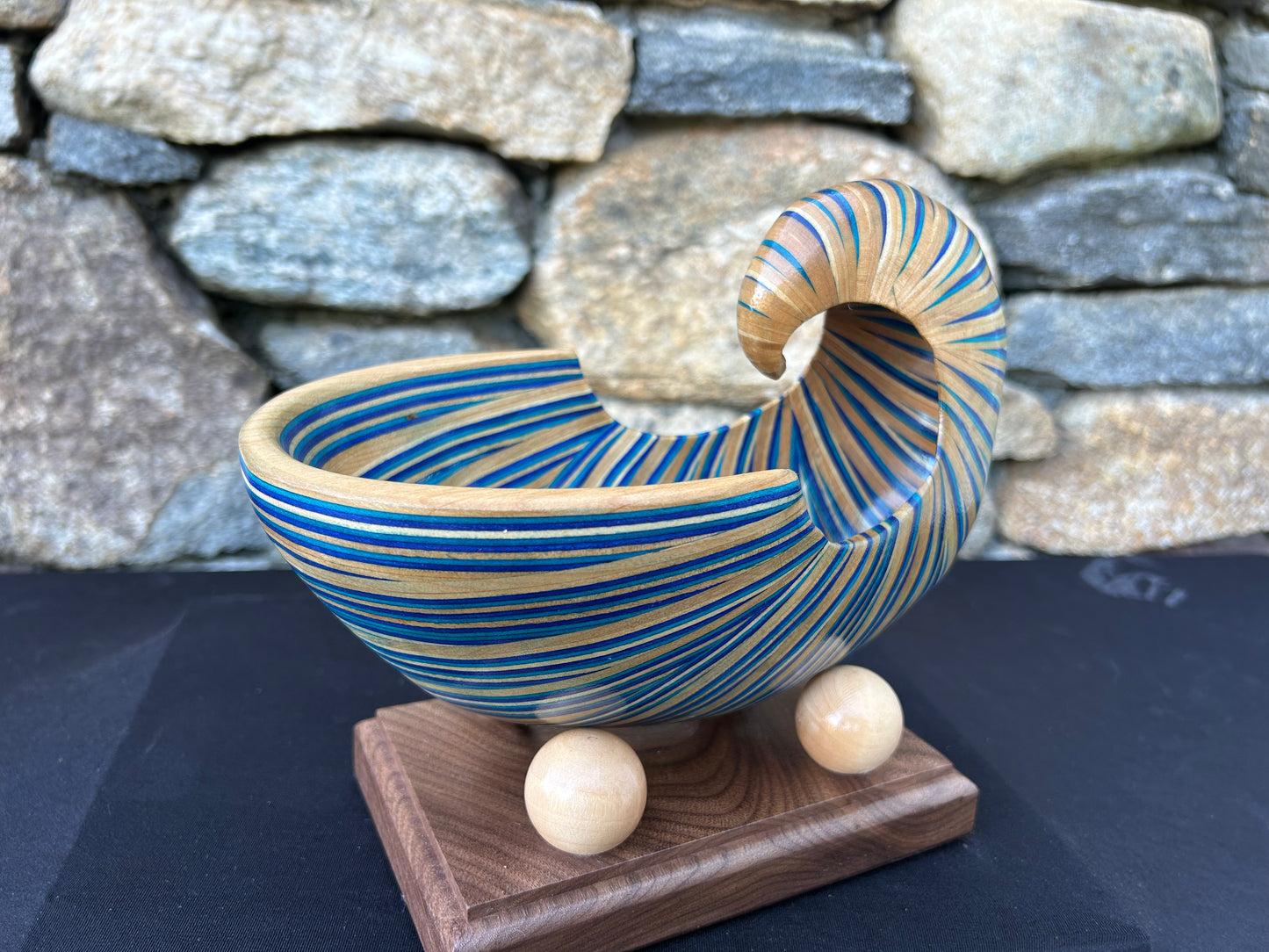 Baltic Birch and Two-tone Blue Spectra-ply Shell