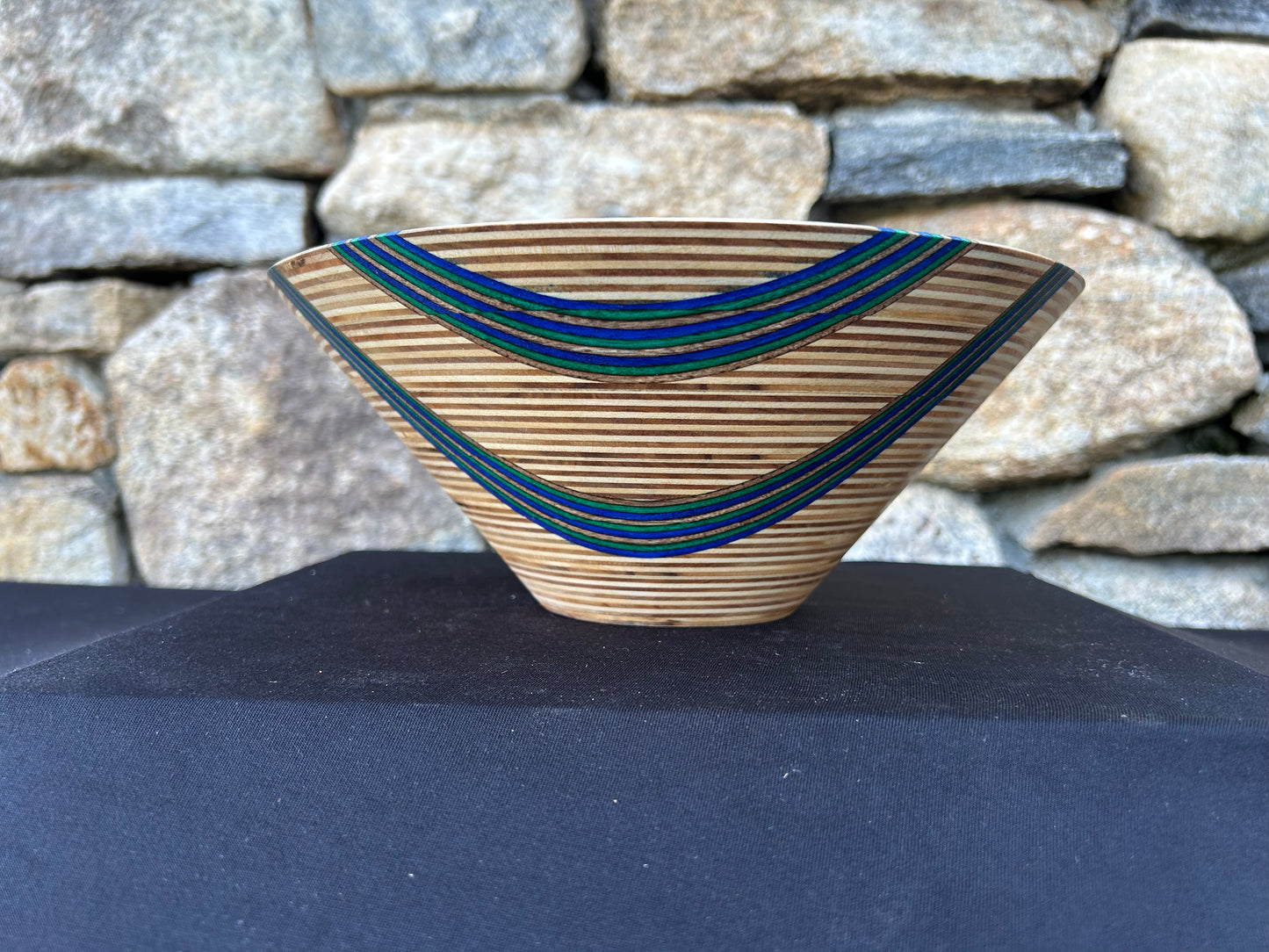 Baltic Birch and Blue Spectra-Ply Bowl
