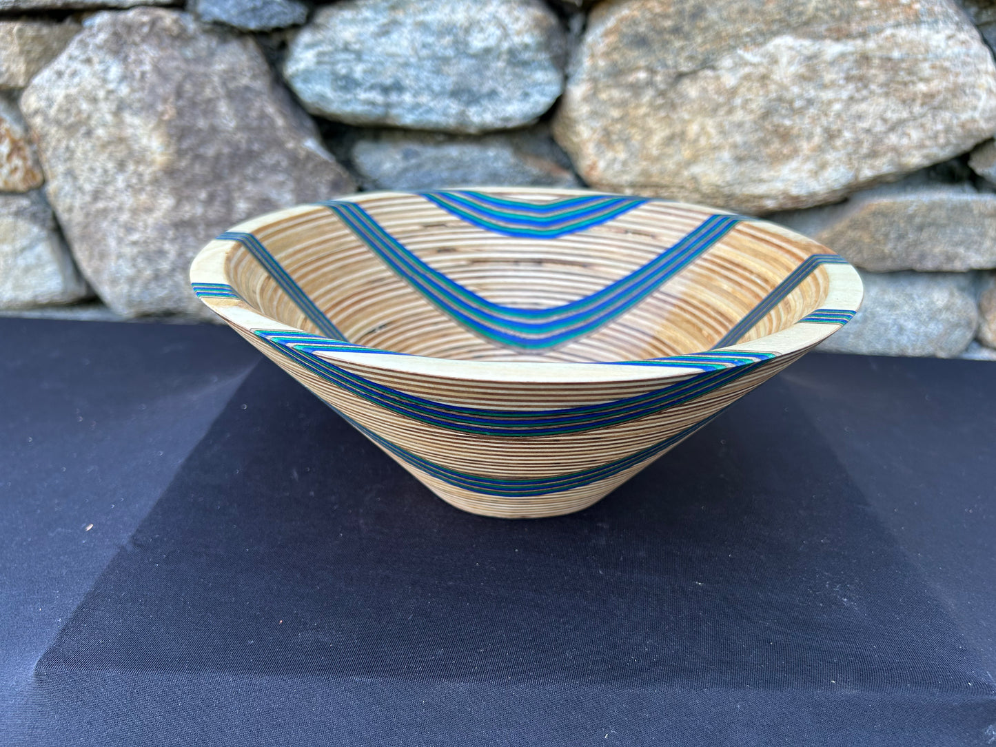 Baltic Birch and Blue Spectra-Ply Bowl