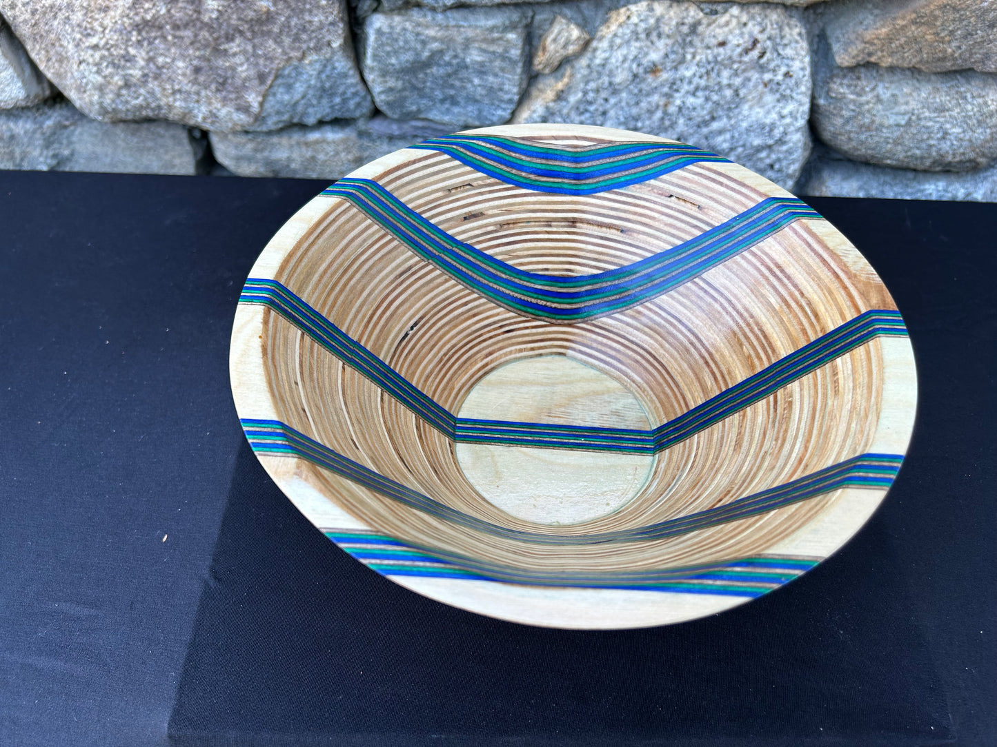 Baltic Birch and Blue Spectra-Ply Bowl