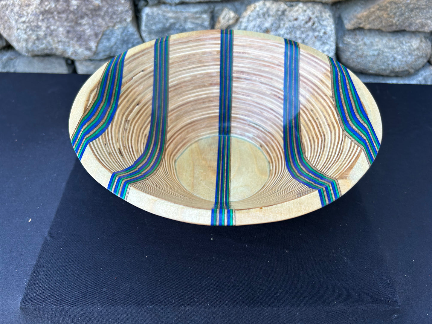 Baltic Birch and Blue Spectra-Ply Bowl