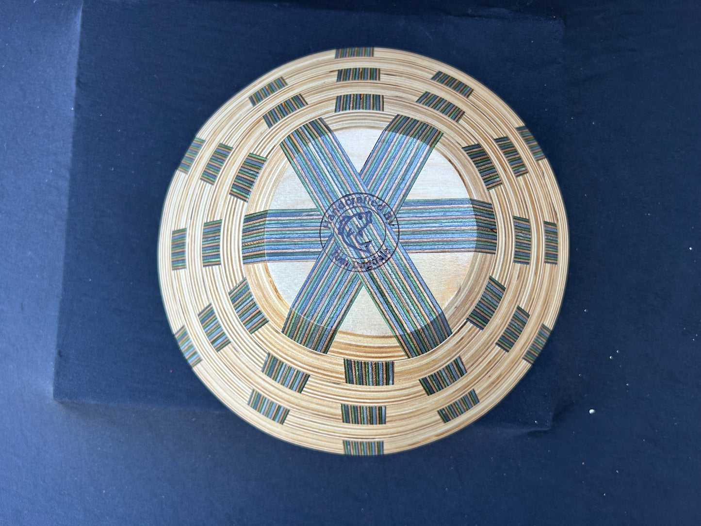 Baltic Birch and Multi-Color Spectra-Ply Basket Weave Bowl
