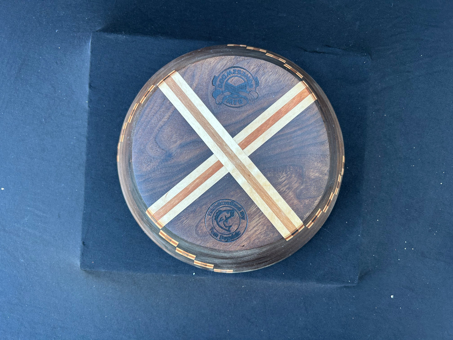 Walnut and Checker Pattern Bowl