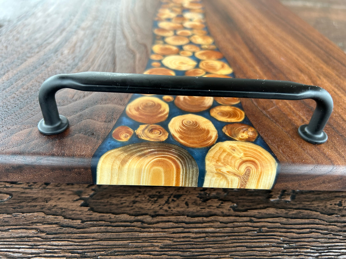 Walnut and Umbrella Pine River Board