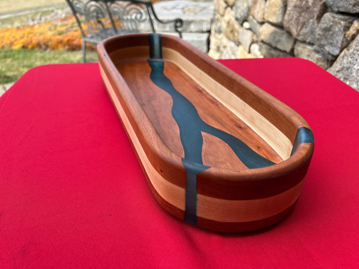 Hardwood Long Bowl
