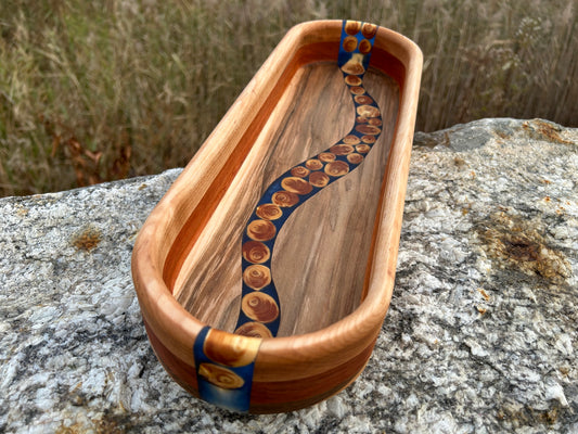 Hardwood River Bowl With Islands