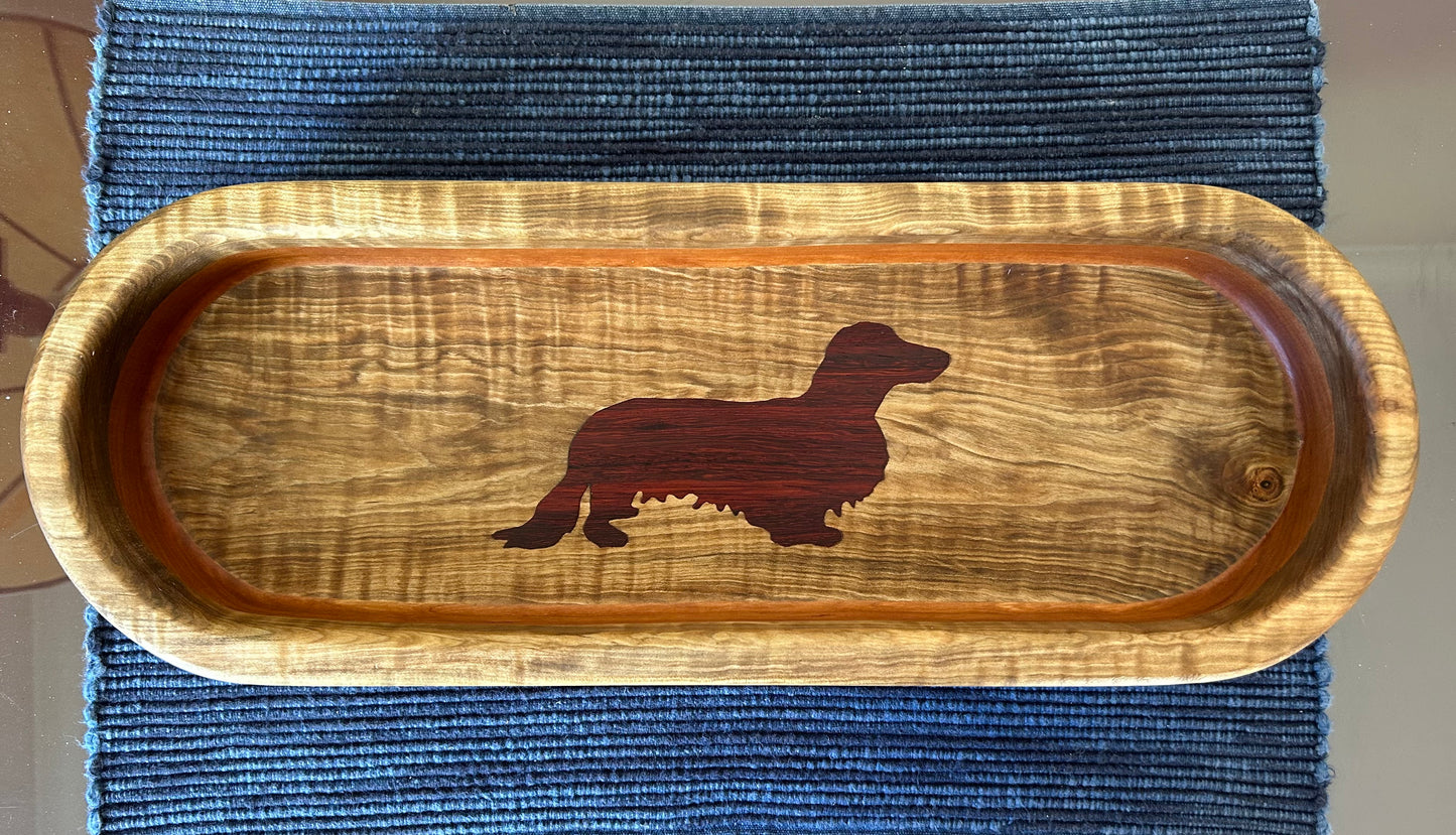 Dachshund inlay bowl