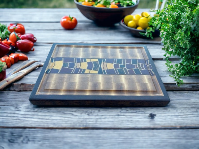 End Grain Maple and Kaleidoscope Board