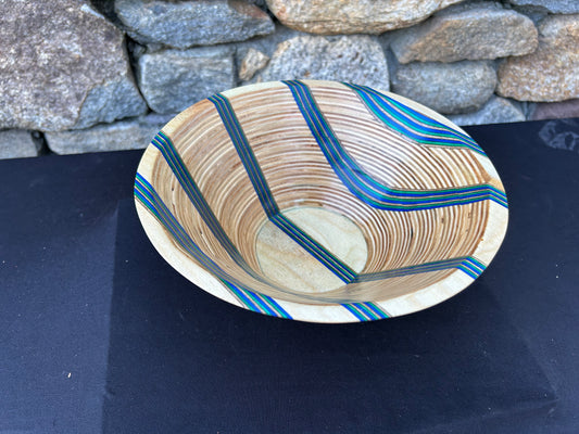 Baltic Birch and Blue Spectra-Ply Bowl