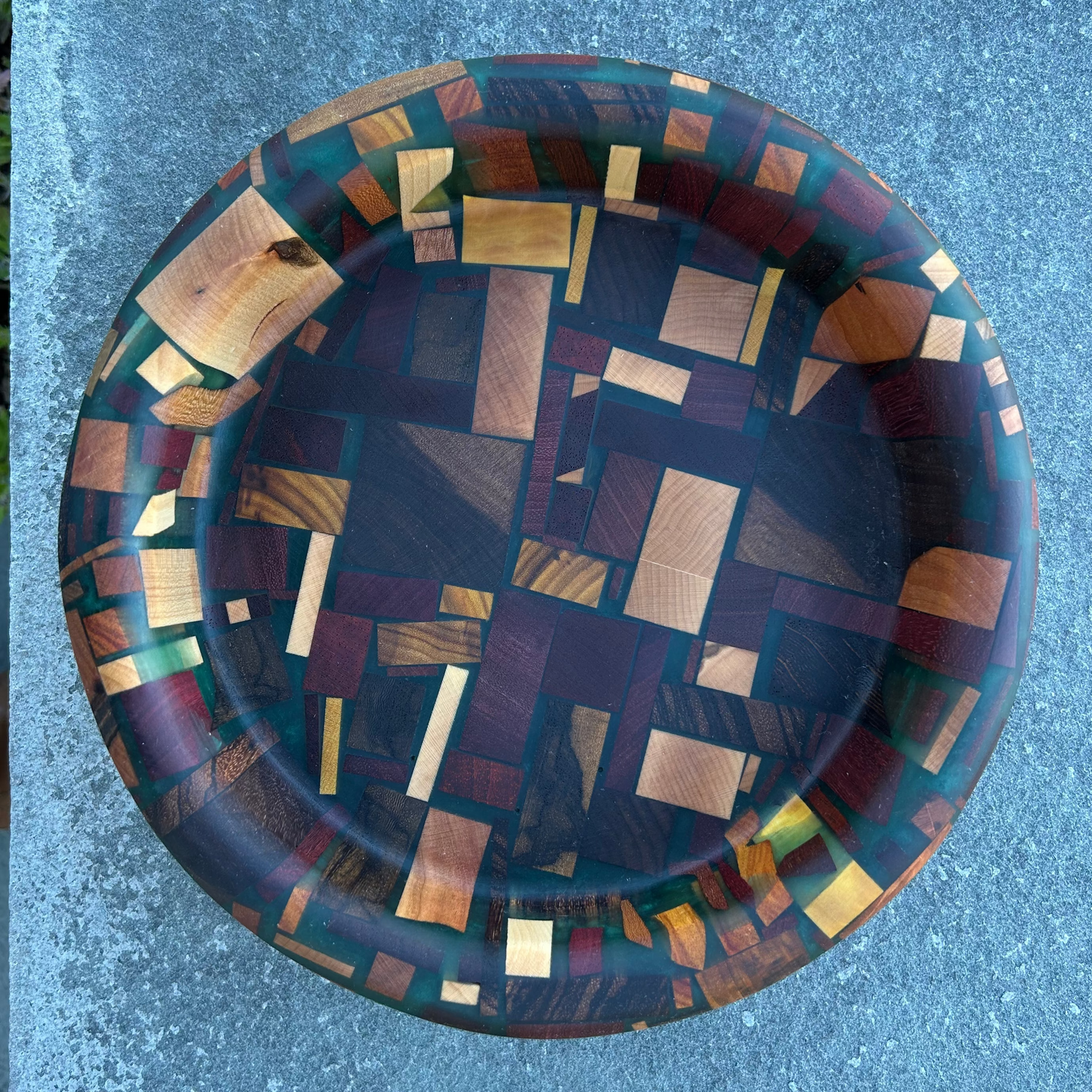 Chaotic Pattern Bowl with Resin