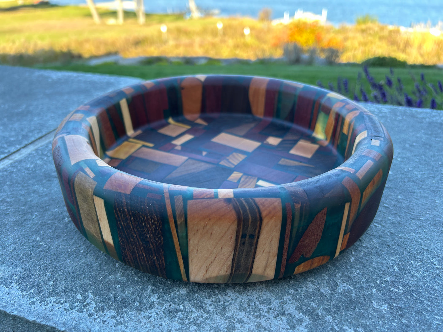 Chaotic Pattern Bowl with Resin
