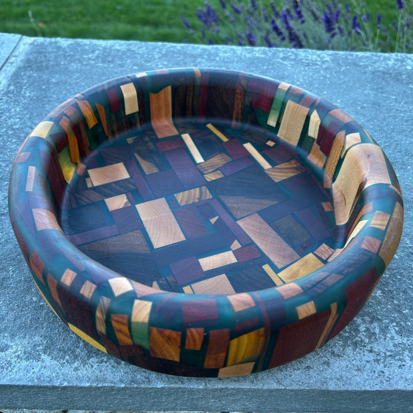Chaotic Pattern Bowl with Resin