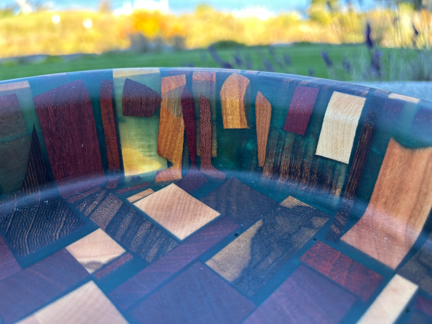 Chaotic Pattern Bowl with Resin