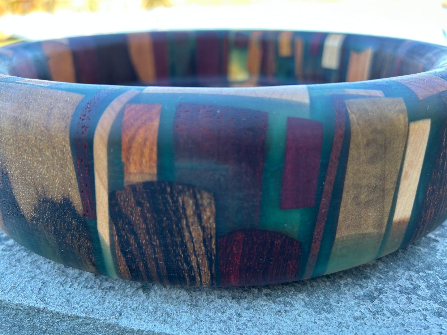 Chaotic Pattern Bowl with Resin