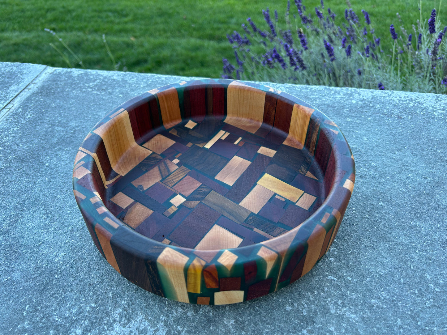 Chaotic Pattern Bowl with Resin