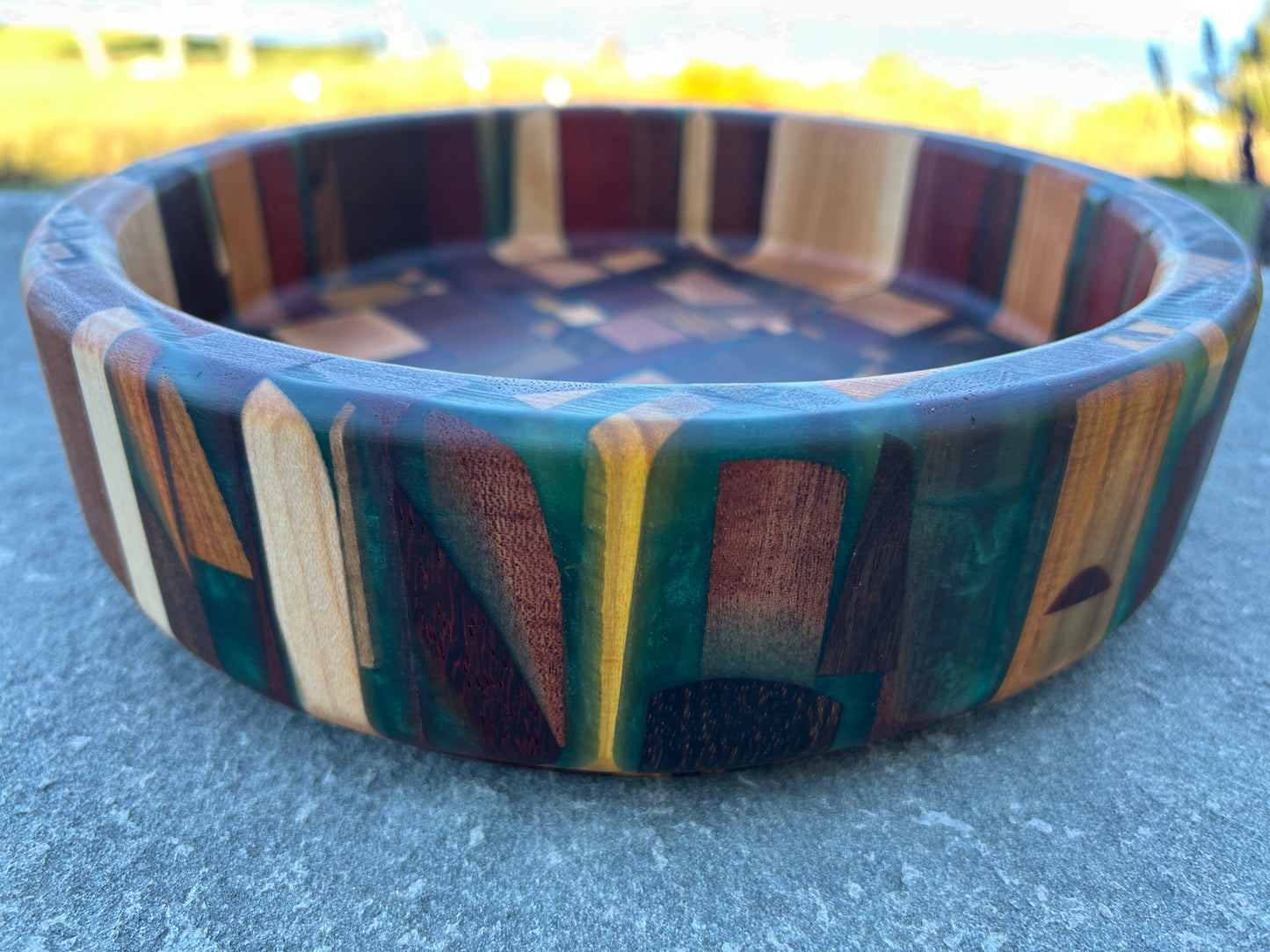 Chaotic Pattern Bowl with Resin