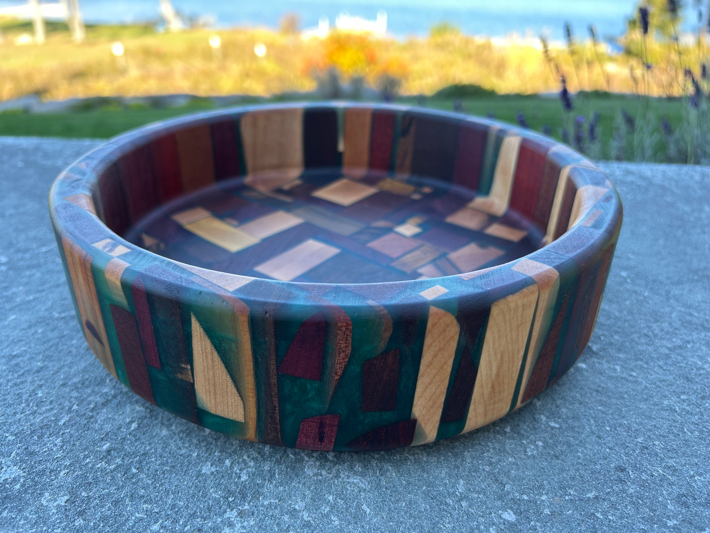 Chaotic Pattern Bowl with Resin