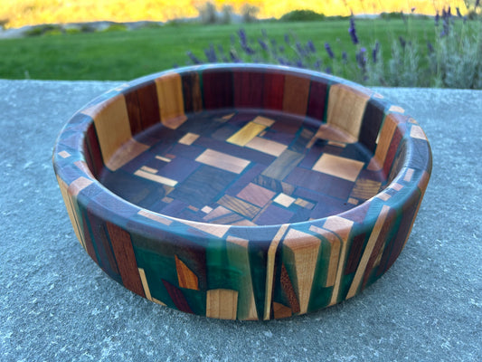 Chaotic Pattern Bowl with Resin