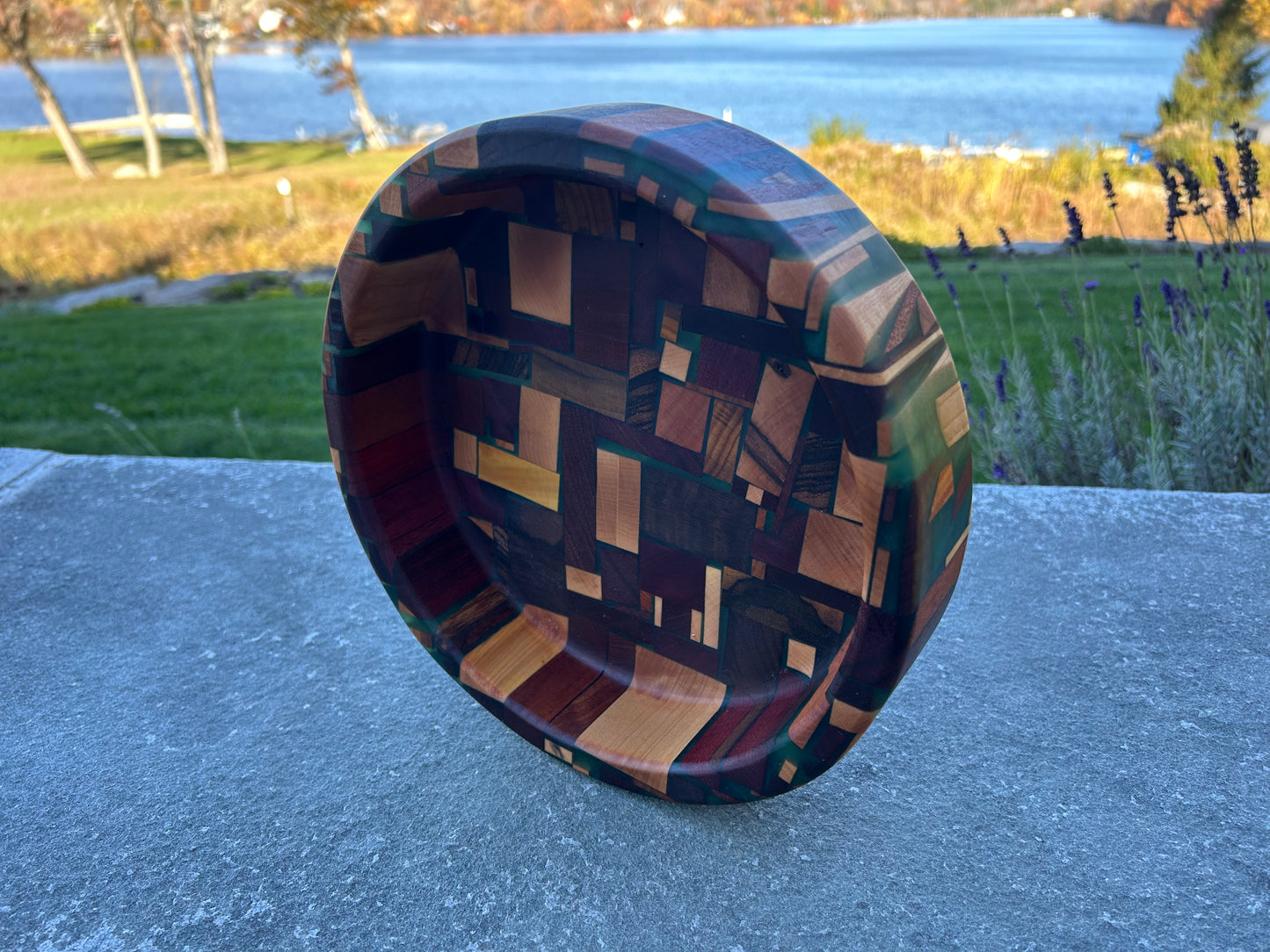 Chaotic Pattern Bowl with Resin