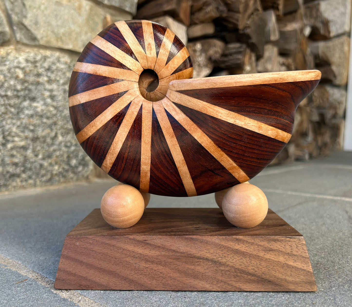 Cocobolo Nautilus Shell