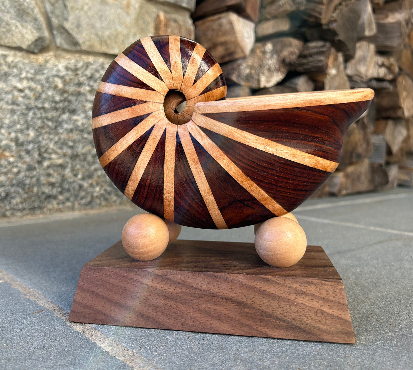 Cocobolo Nautilus Shell