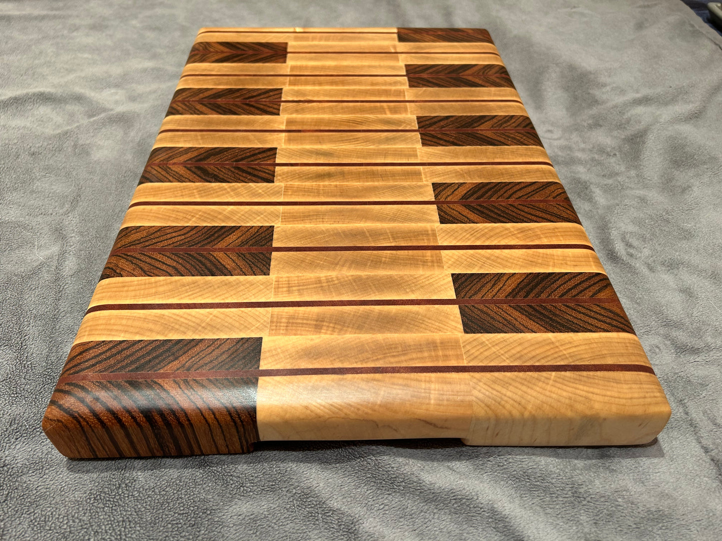 Zebra Wood Arrows End Grain Board