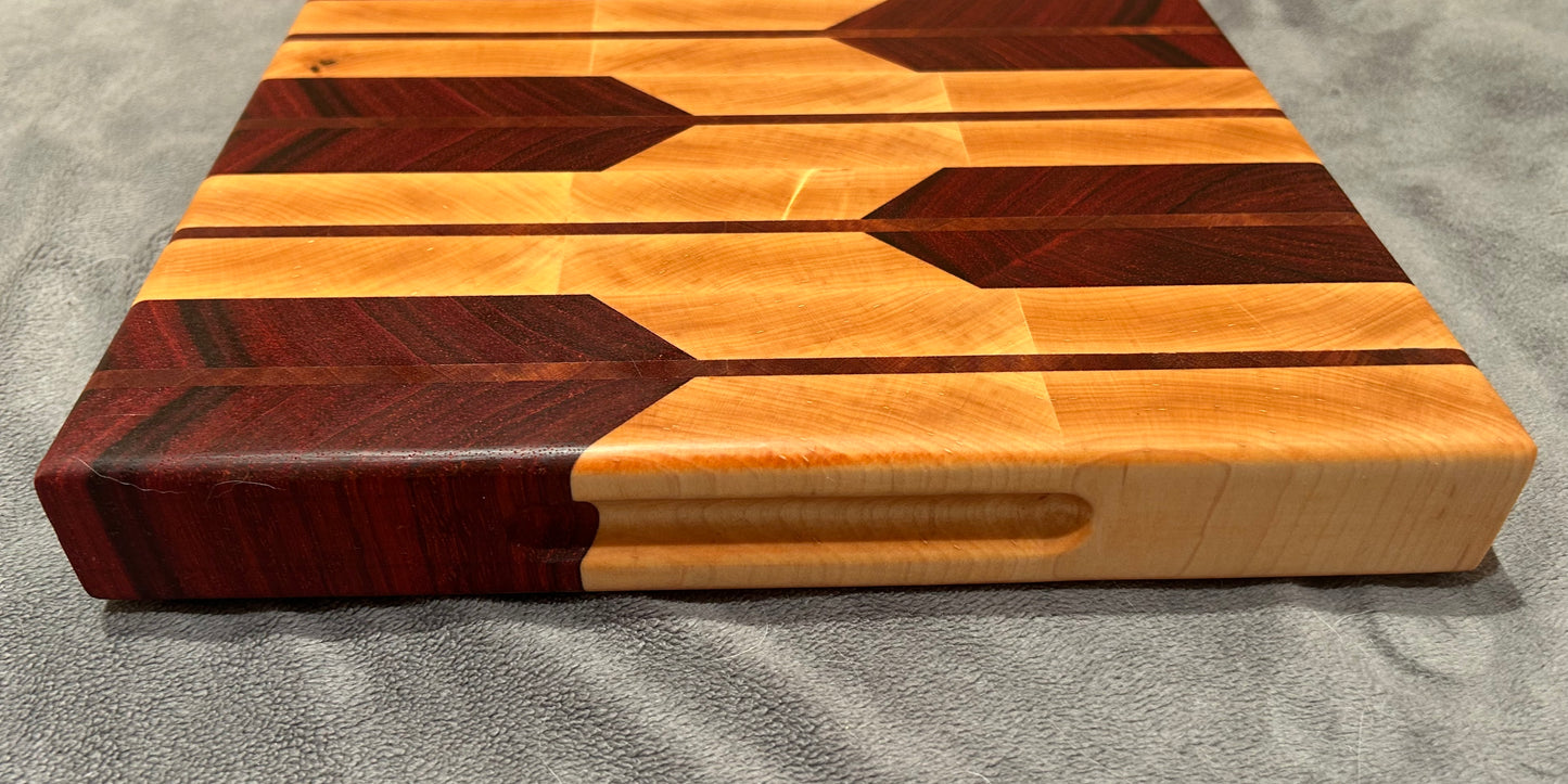 Padauk Arrows End Grain Board