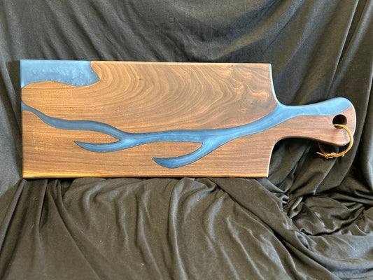 Medium Sized Walnut and Epoxy Cheese Board