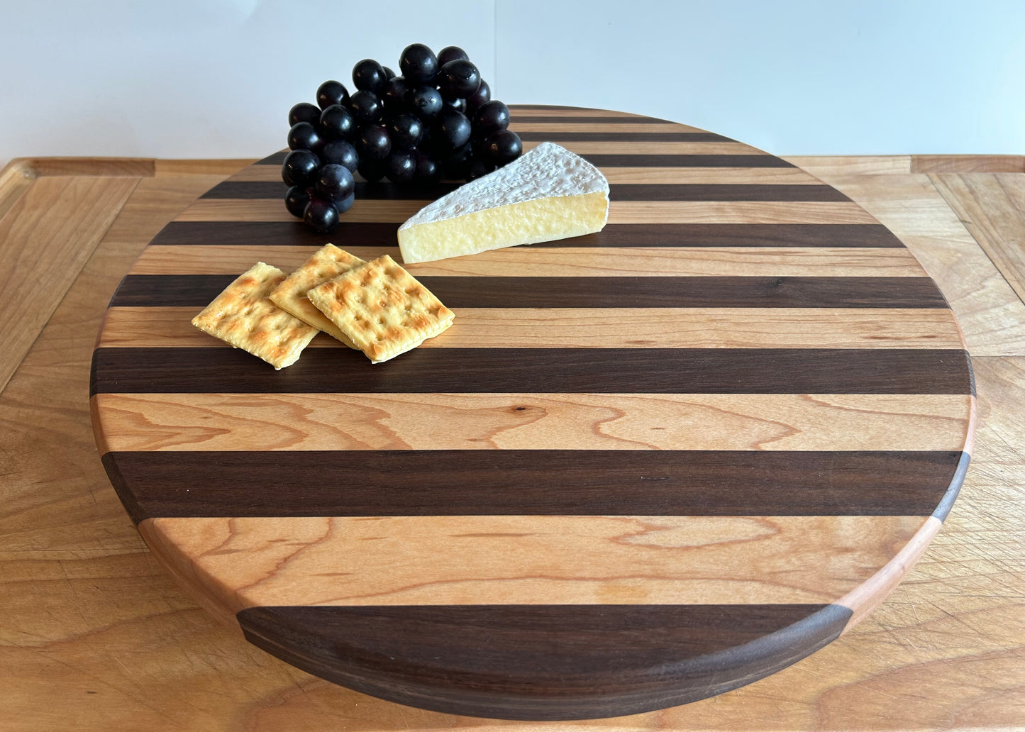 Walnut and Maple Lazy Susan