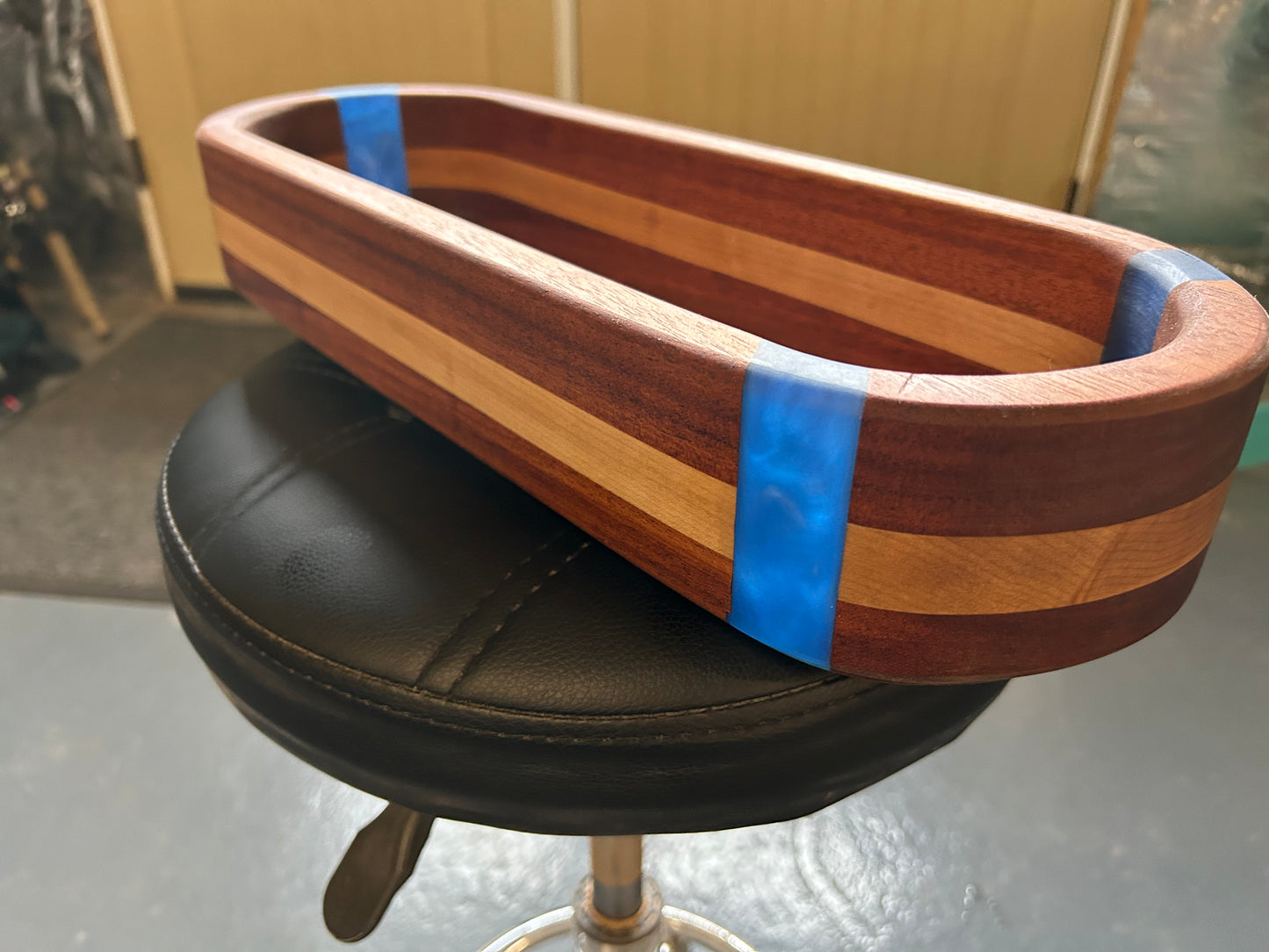 Hardwood Long Bowl