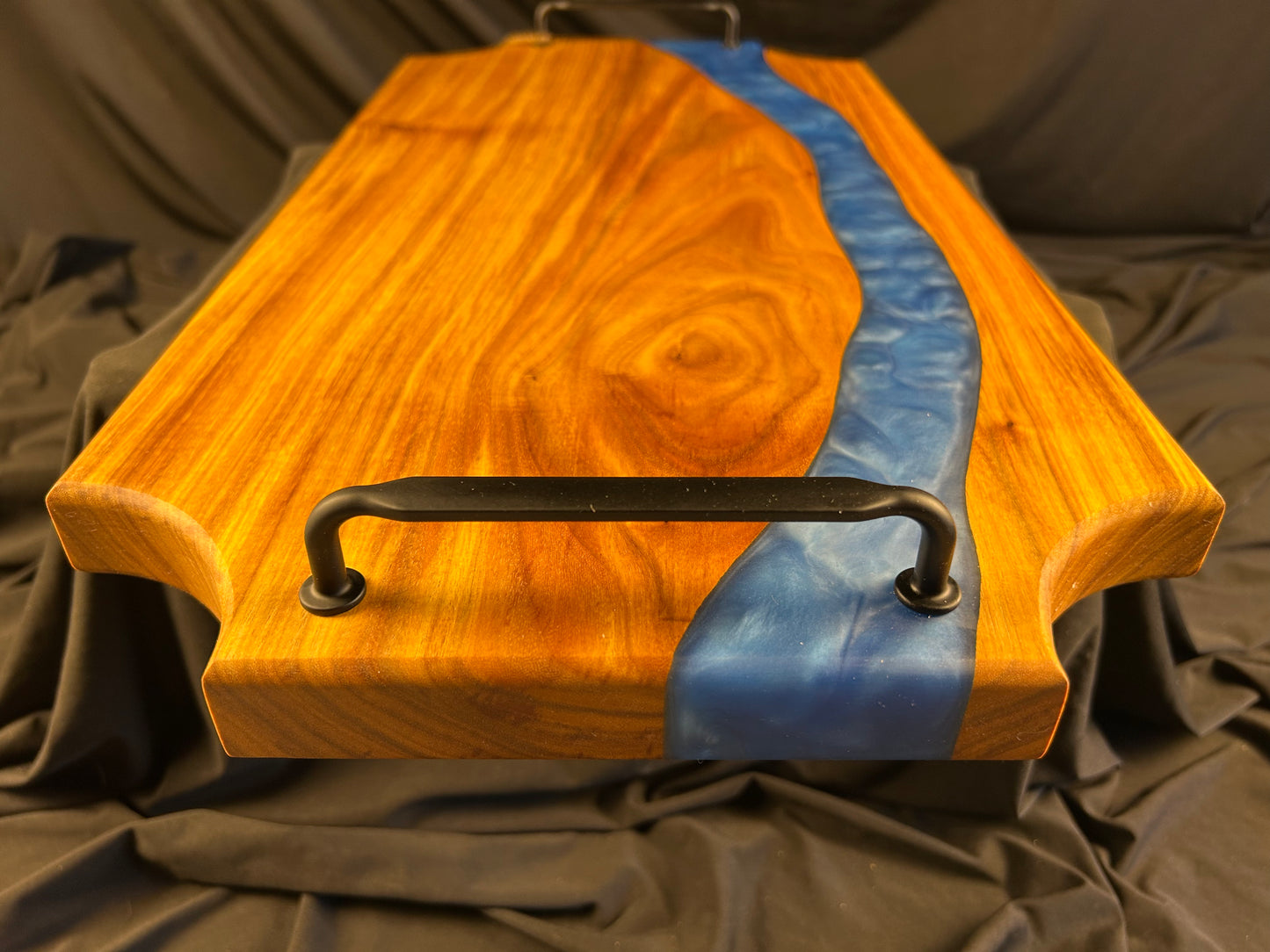 Canary Wood and Resin Charcuterie River Board