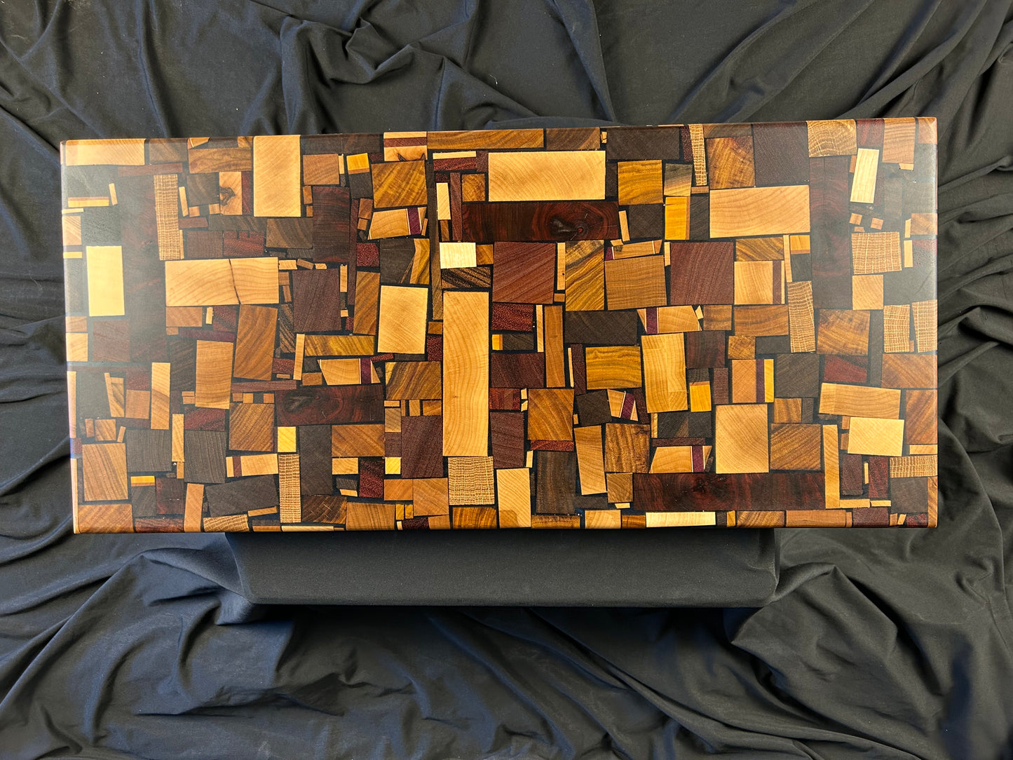 Chaotic Pattern Hard Wood and Resin Charcuterie Board