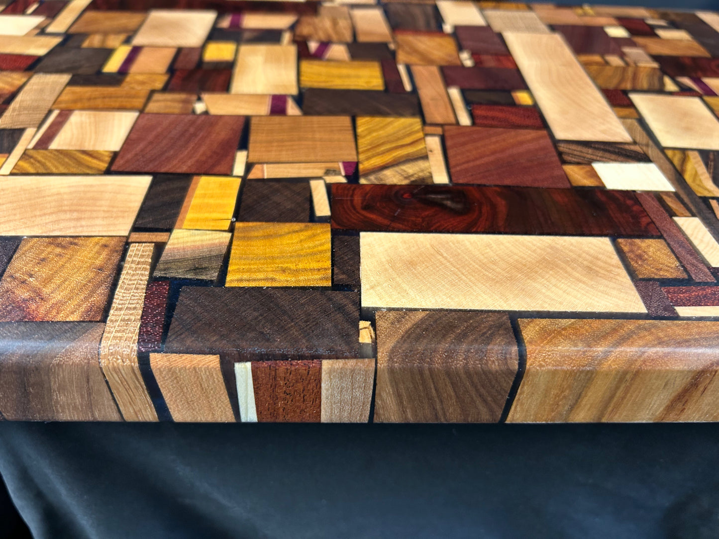 Chaotic Pattern Hard Wood and Resin Charcuterie Board