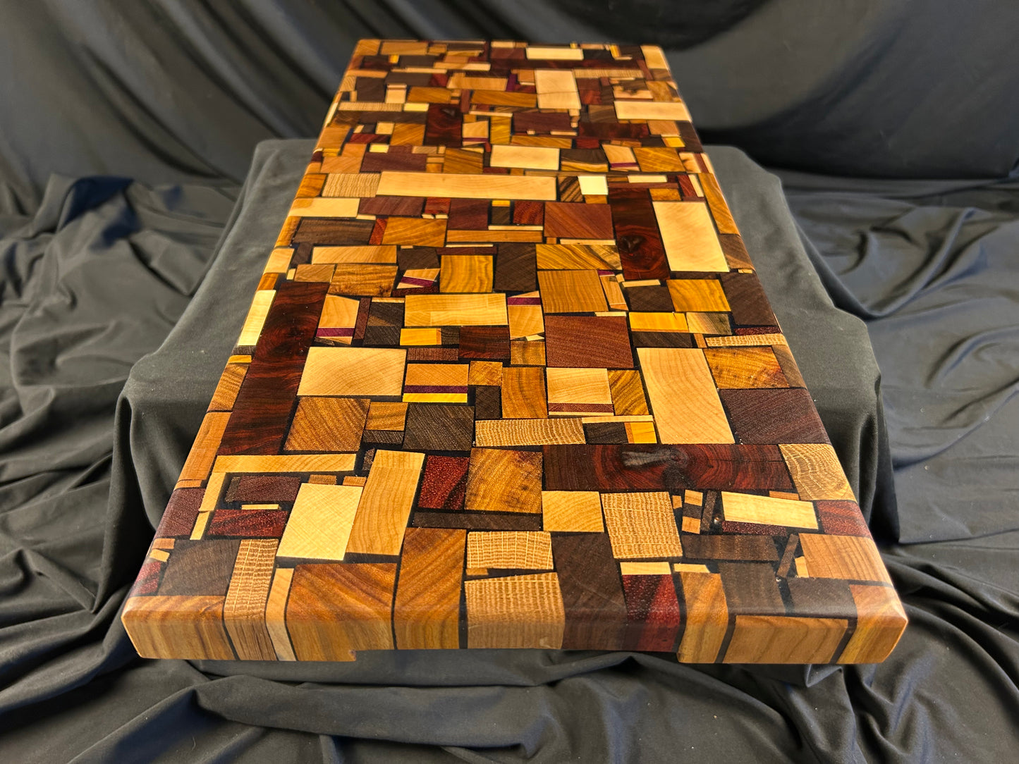Chaotic Pattern Hard Wood and Resin Charcuterie Board
