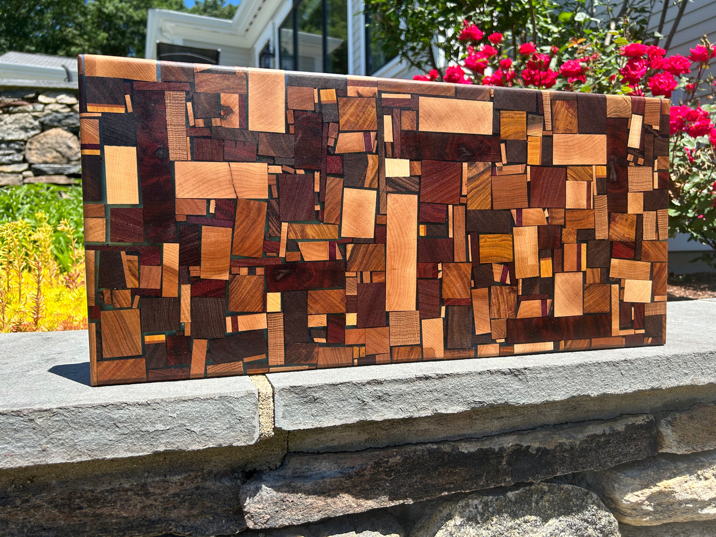 Chaotic Pattern Hard Wood and Resin Charcuterie Board