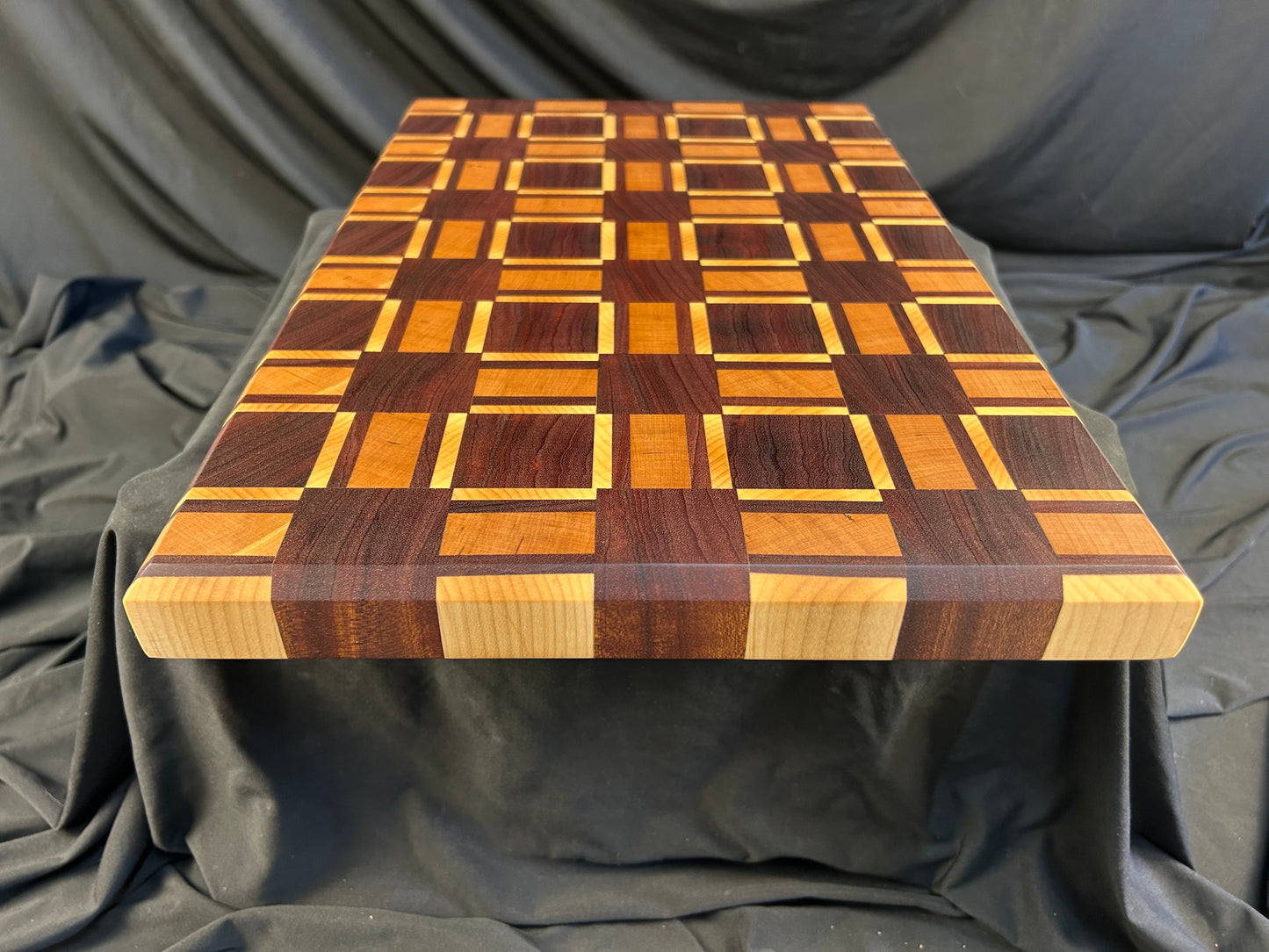 Complex Basket Weave Pattern End Grain Cutting Board