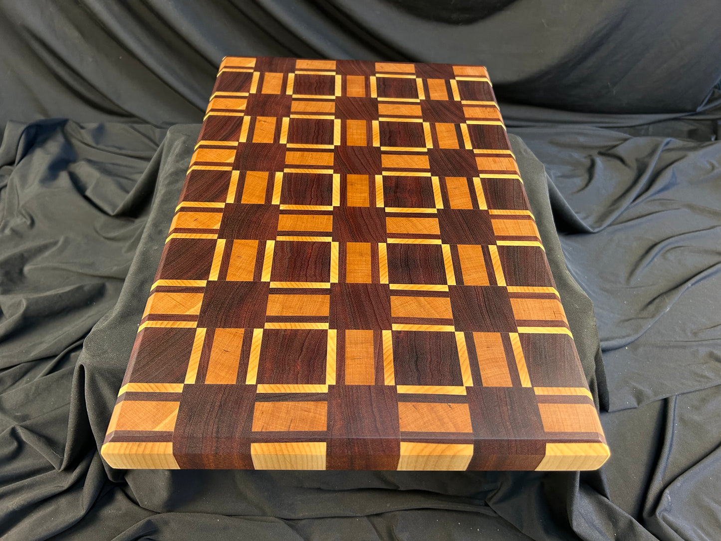 Complex Basket Weave Pattern End Grain Cutting Board