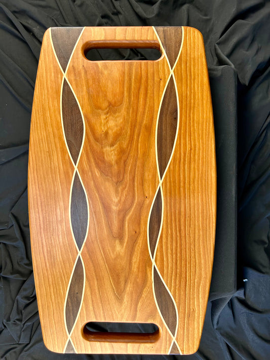 Argyle Pattern Cherry and Walnut Board