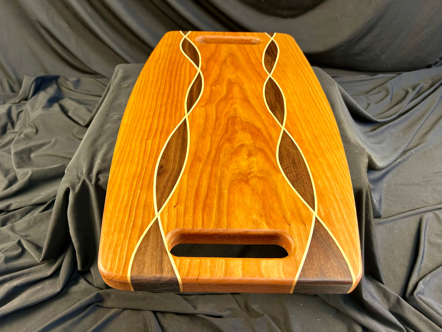 Argyle Pattern Cherry and Walnut Board