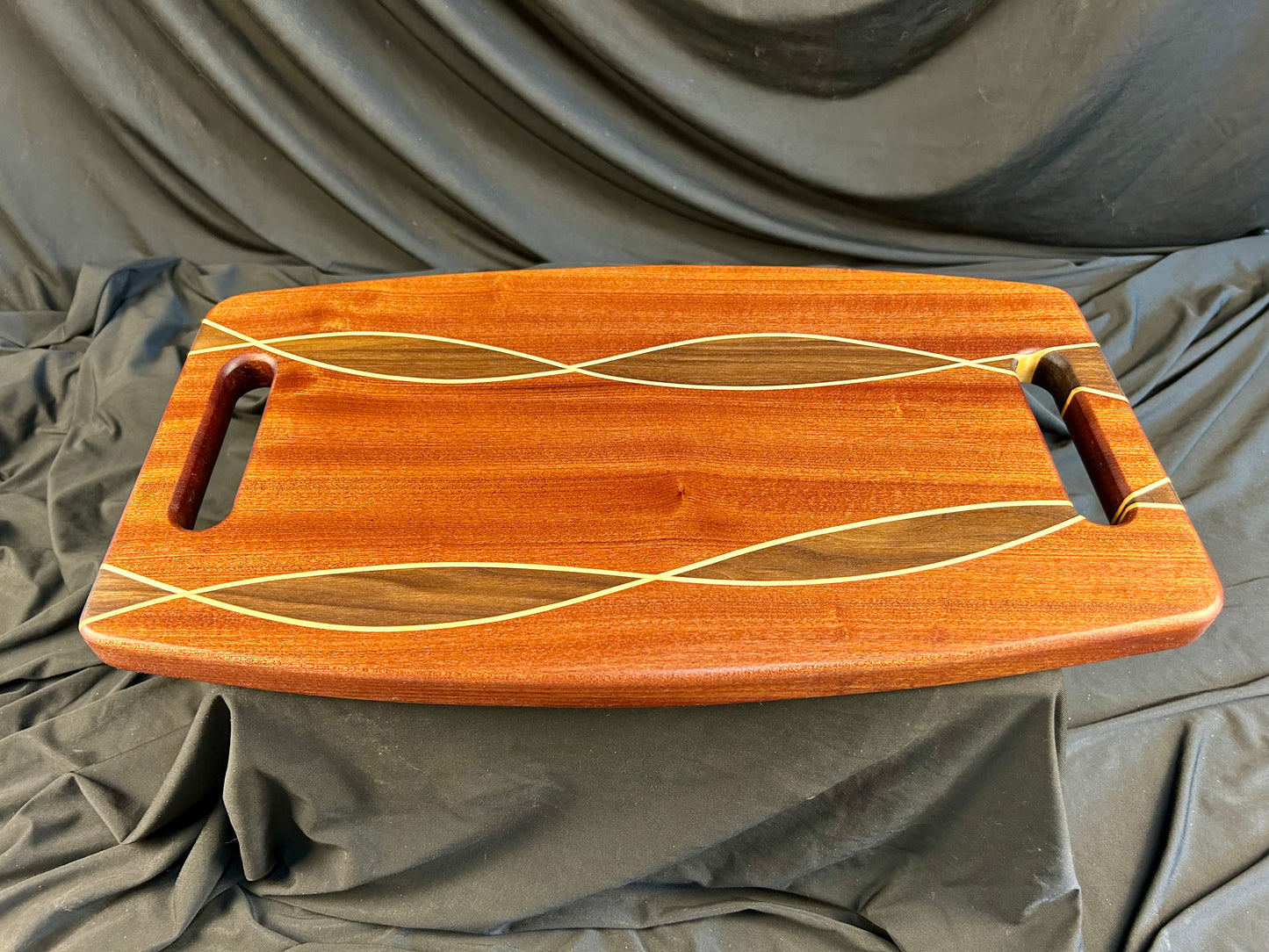 Argyle Pattern Sapele and Walnut Board
