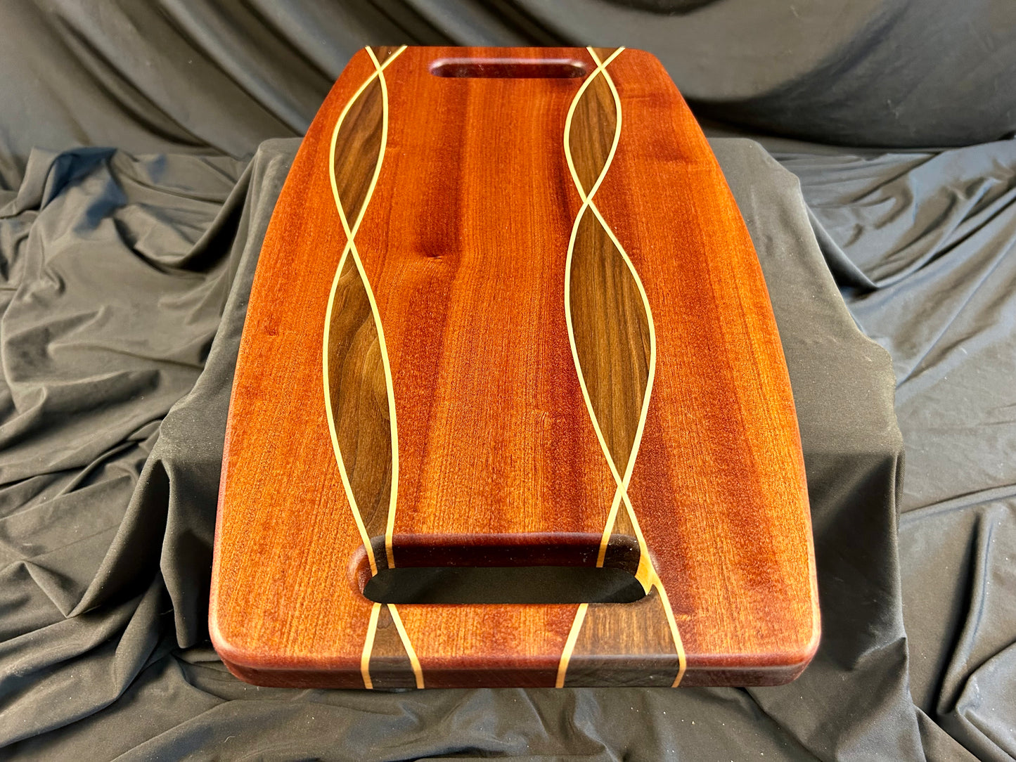 Argyle Pattern Sapele and Walnut Board