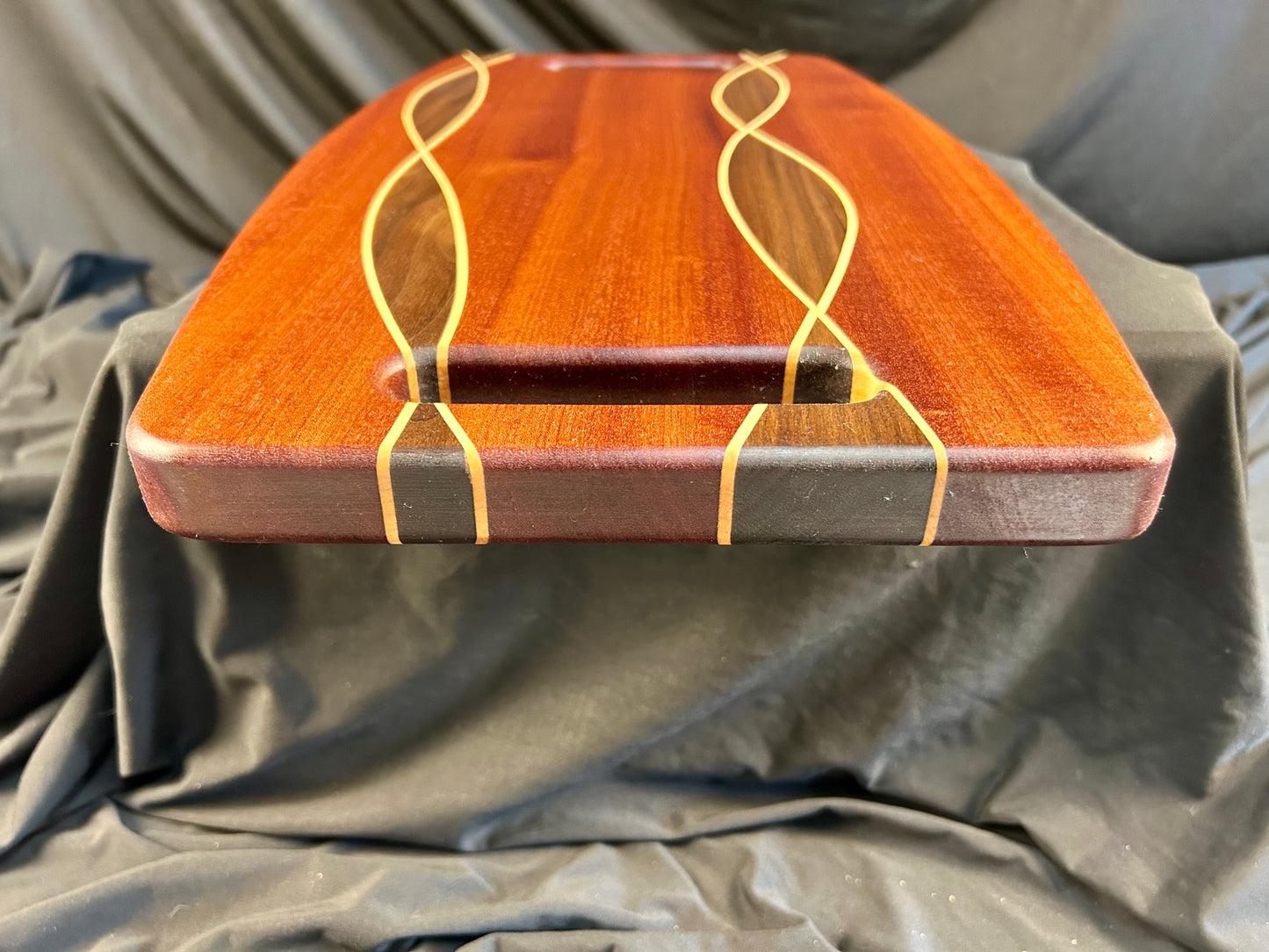 Argyle Pattern Sapele and Walnut Board