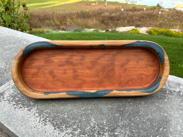 Cherry and Poplar Long Hardwood Bowl