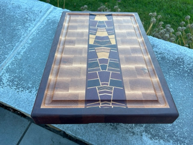 End Grain Maple and Kaleidoscope Board