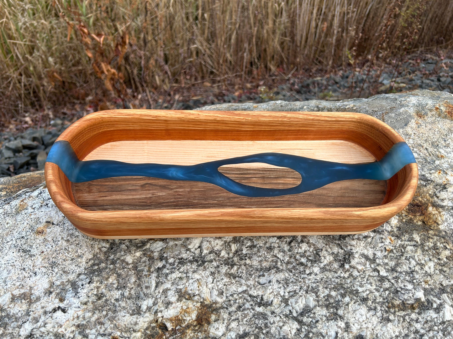 Hardwood River Bowl With Island