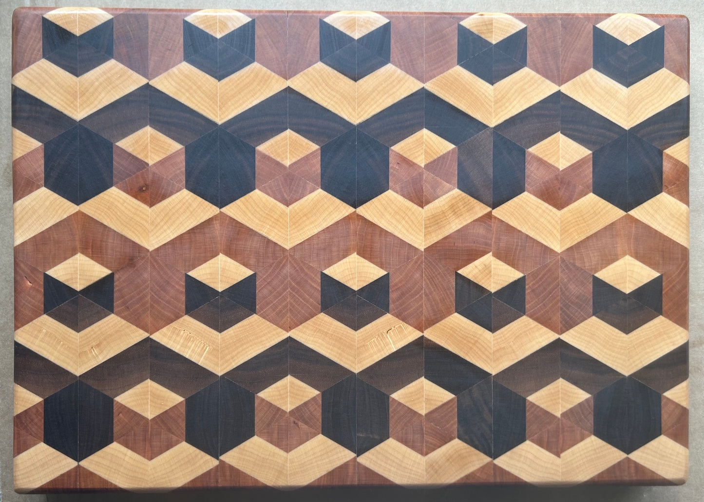 3-D End Grain Cutting Board