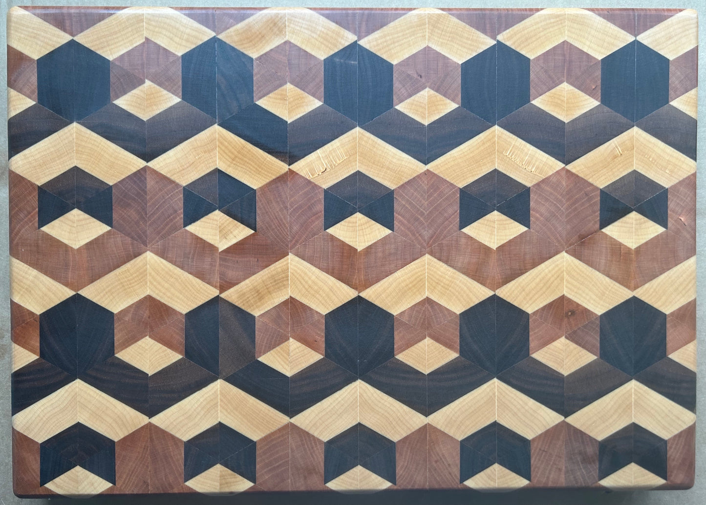 3-D End Grain Cutting Board