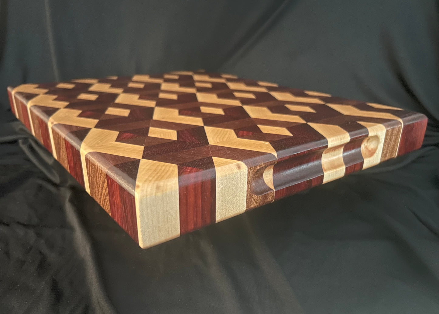 3-D "Double Pop" End Grain Cutting Board