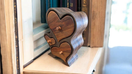 Walnut Valentine Keepsake Box