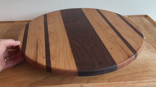 Walnut and Maple Lazy Susan